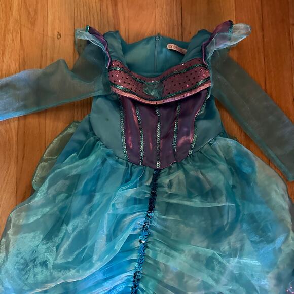 Princess Girls Kids 5 ? Halloween Costume Dress Up Gown Roleplay Theater Blue - Picture 4 of 10